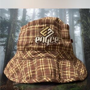 Enyce Tan and Brown Checkered Hat